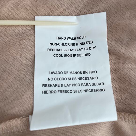 Romantic Lace Dress Boho Nude Tan Floral Long Sleeve Altar'd State Rauma Size S - Picture 12 of 13